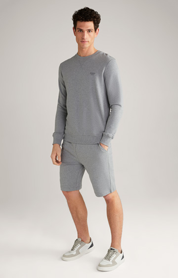Santo cotton sweat shorts in mottled grey