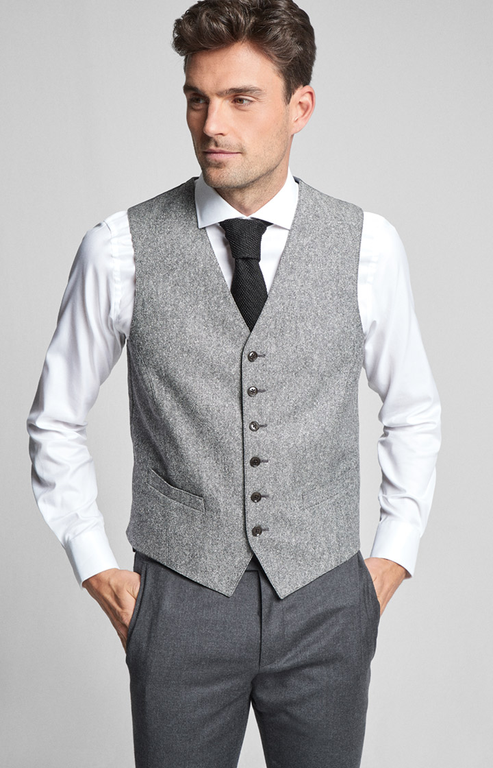 Weste Wackno in Dunkelgrau meliert