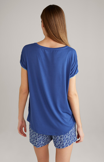 Loungewear T-Shirt in Blau