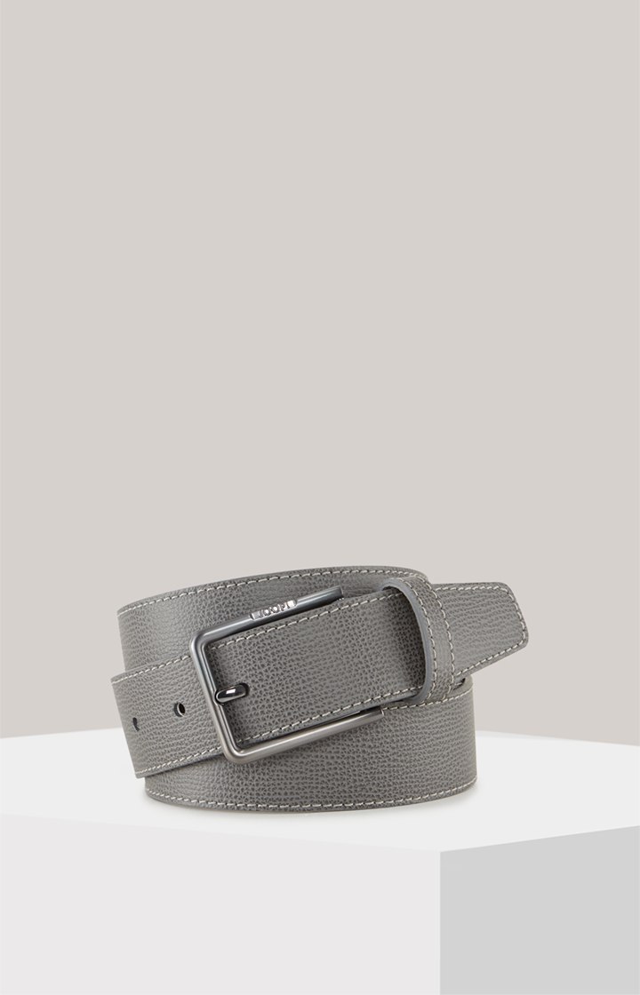 Mixed Leather Belt in Grey