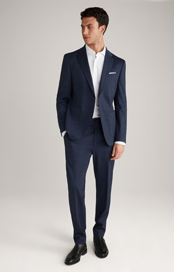 Hustle-Baxx Jersey Modular Suit in a Dark Blue Pattern