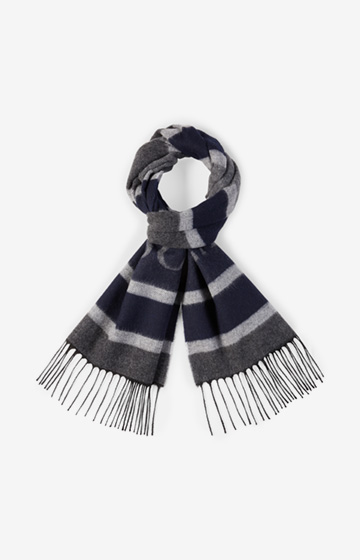 Schal Largo in Navy/Grau gestreift