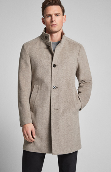 Mantel Maron in Beige-Melange