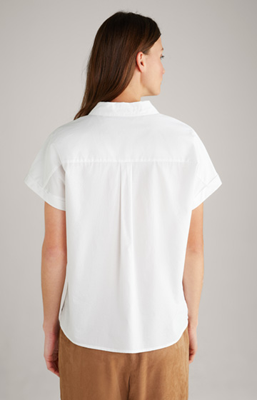 Short-sleeved Blouse in White
