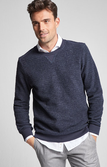 Pullover Nash in Navy meliert