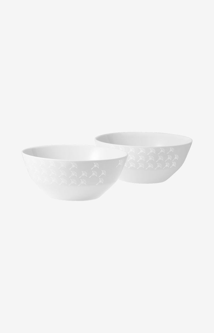 Faded Cornflower Bowl - Set of 2 in White