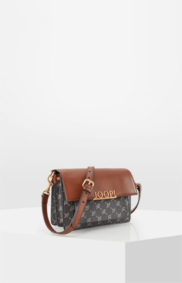 Schultertasche Cortina Lusso in Graphit/Braun