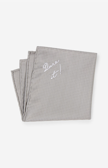 Einstecktuch in Pastellgrau