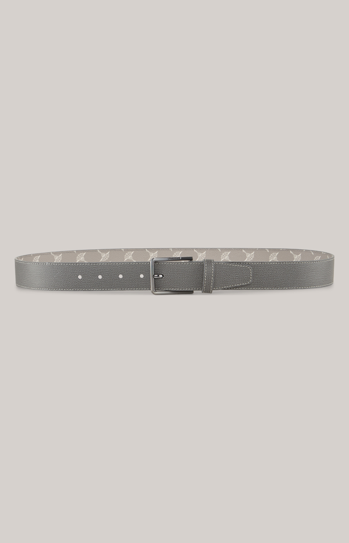 Mixed Leather Belt in Grey