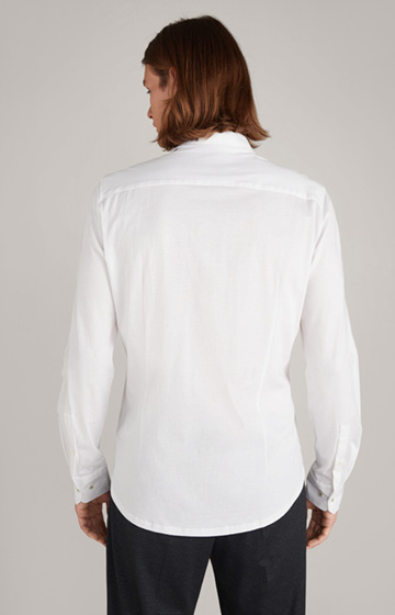 Jersey- Hemd in Weiß