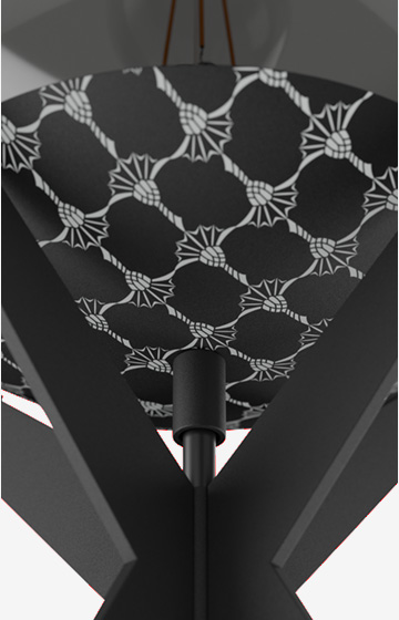 Lampa stołowa JOOP! CURVES LIGHTS, przezroczyste szkło/czarny kolor