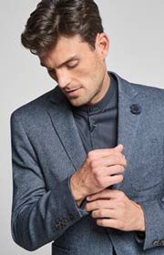 Sakko Heathrow in Mittelblau gemustert