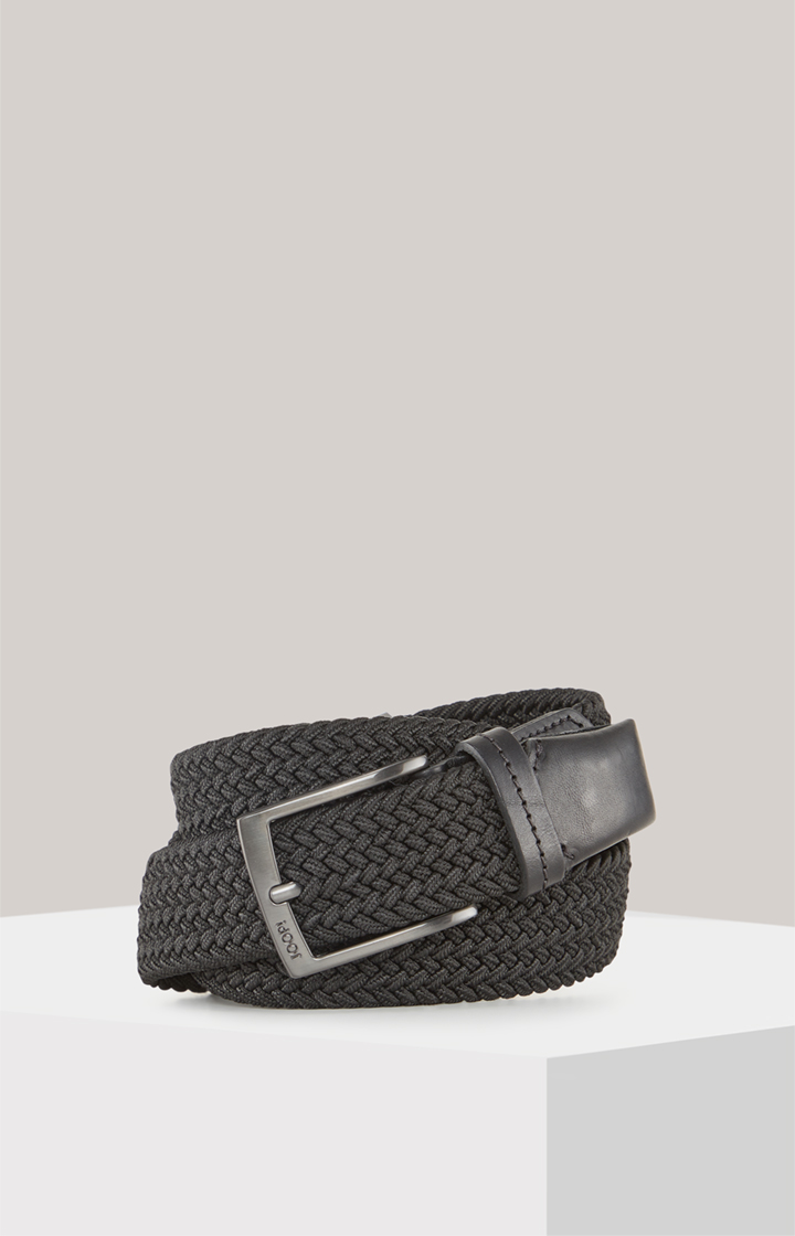 Braided belt in black