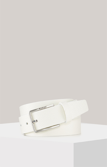 leather belt in off-white