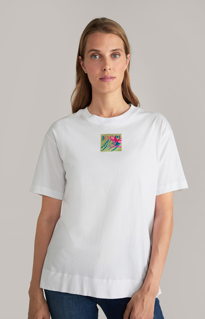 Baumwoll T-Shirt in Weiss 