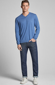 Pullover Leas in Blau meliert