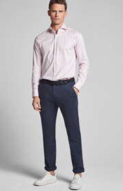 Hemd Pajos-W - bügelleicht - in Rosé gemustert 