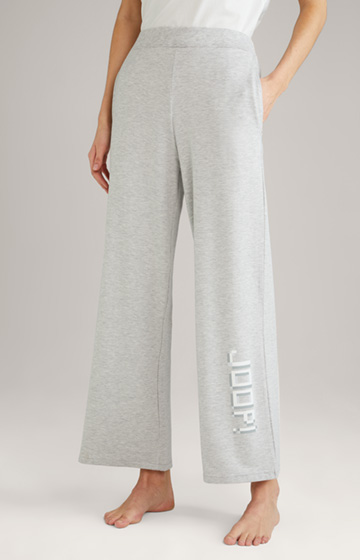 Loungewear trousers in mottled grey