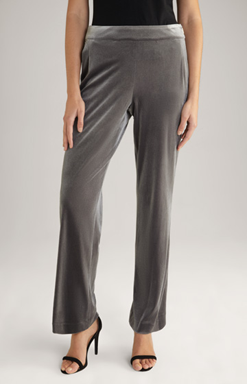 Velvet Trousers in Grey