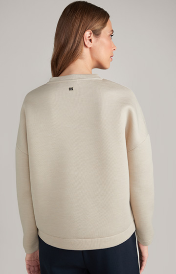 Oversized Sweatshirt in Grey-Beige