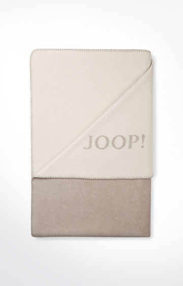 Wohndecke Uni-Doubleface in Ecru-Feder