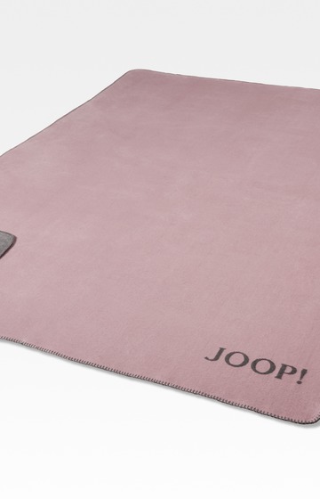 Wohndecke Uni-Doubleface in Rosé-Graphit