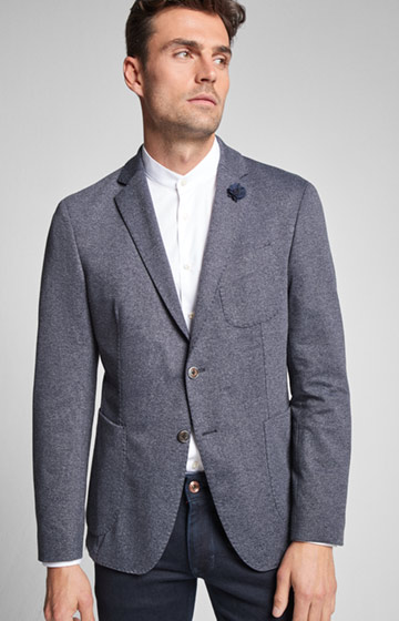 Jersey-Sakko Heathrow in Blau meliert