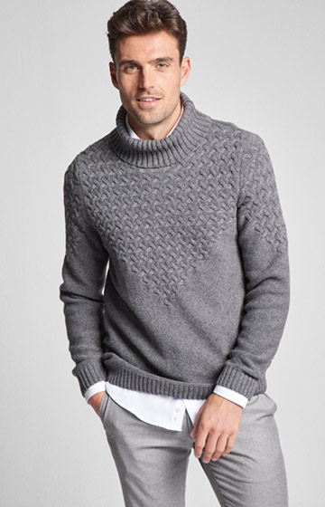 Strick-Pullover Lewis in Anthrazit