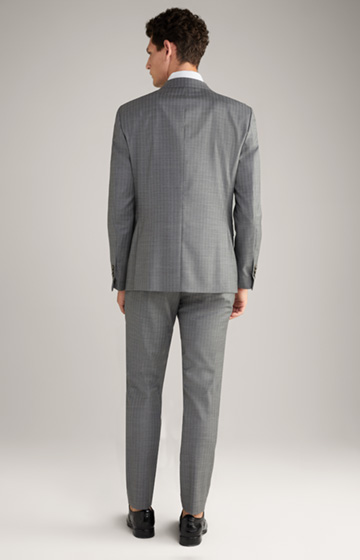 Schurwoll-Anzug Harvey-Bloom in Grau gestreift