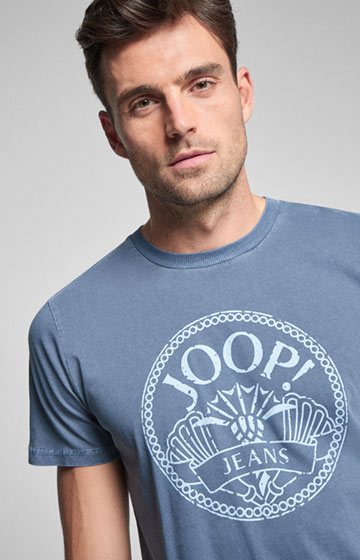 T-Shirt Agostino in Blau