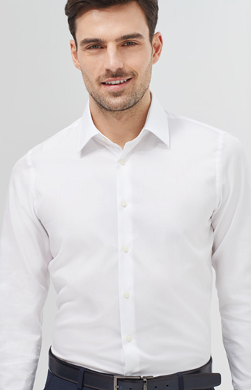 Hemd Pierce mit Umschlagmanschette in Weiß