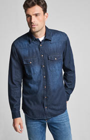 Denim-Hemd Henrik in Dunkelblau