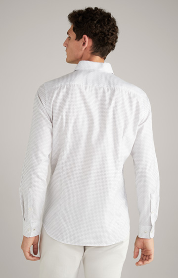 Pai Shirt in a White/Light Blue Pattern