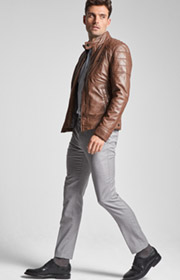 Lederjacke Lima in Braun