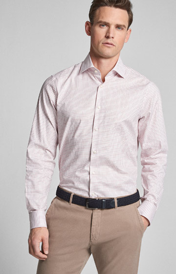 Hemd Mika in Bordeaux/Weiß kariert