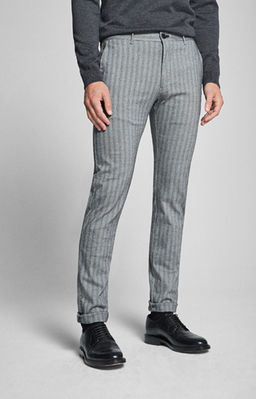 Hose Steen in Hellgrau/Anthrazit