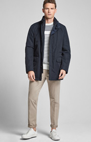 Wattierter Mantel Dannie in Dark Navy 