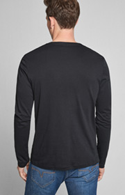 Langarm-Shirt Clifford in Schwarz