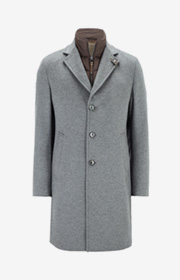 Mantel Morris in Grau melange