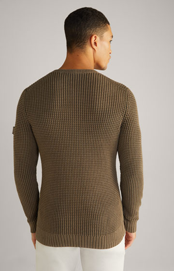 Hadriano Knitted Jumper in Olive