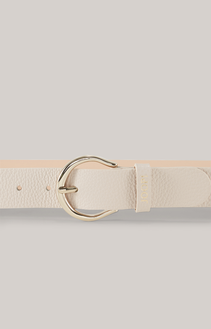 Leather Belt in Cream