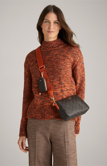 Piazza Edition Jasmina Shoulder Bag in Brown/Black/Orange