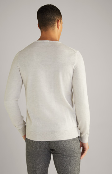 Sweter Denny z wełny merino w kolorze beżowym