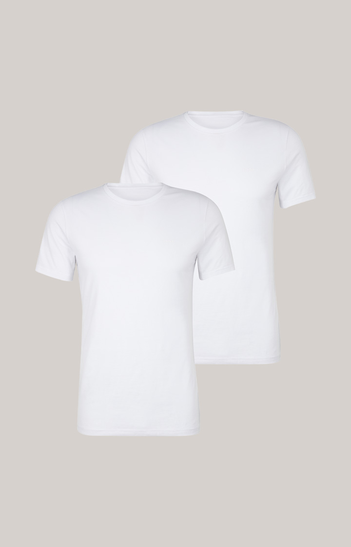 2er-Pack Modal Cotton Stretch T-Shirts in Weiß