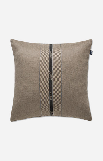 Ribbon cushion cover in mocha brown