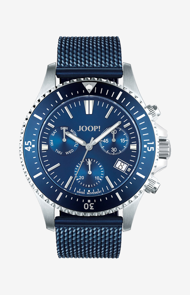 Zegarek męski w kolorze niebieskim
