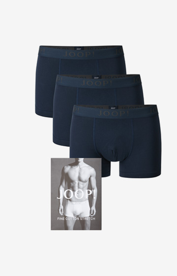 3er-Pack Fine Cotton Stretch Boxer in Dunkelblau