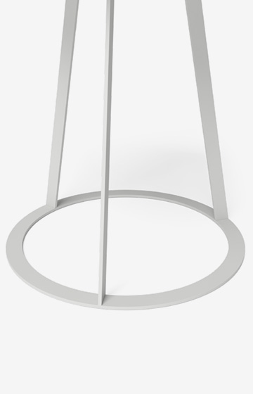 Stolik JOOP! ROUND z lakierowanej płyty pilśniowej, 45 x 47 cm w kolorze białym