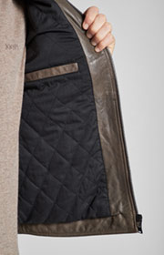 Lederjacke Cleary in Fossil-Braun