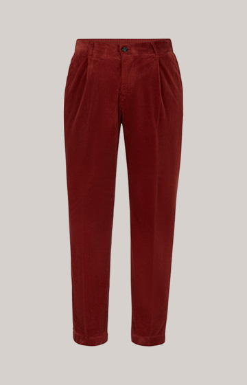 Spodnie sztruksowe Lester w kolorze czerwonym